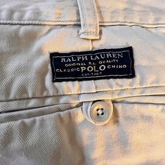 Polo Ralph Lauren Shorts Boys Size 20 Beige Khaki Flat Front School Uniform - Picture 7 of 16